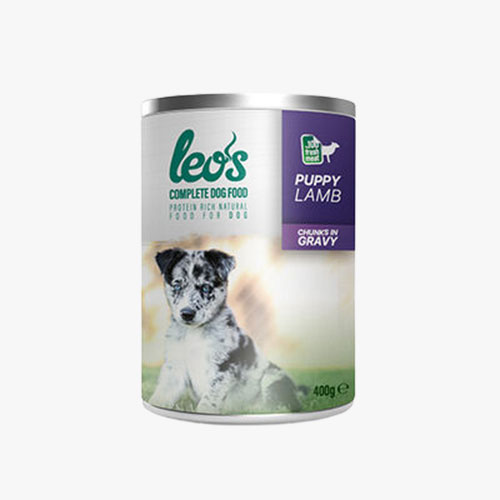 Leos Canned Lamb Pieces with Sauce for Puppy 400 Gr