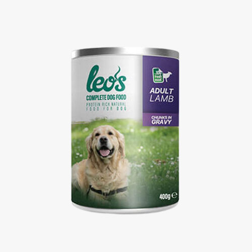 Leos Canned Lamb Meat With Sauce for Dogs  400 Gr