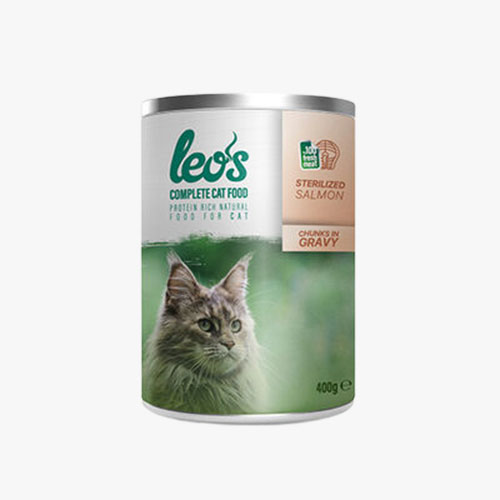 Leos Salmon Stewed Cat Canned With Meat Sauce 400 Gr