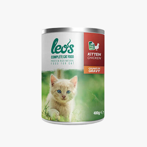 Leos Chicken Pieces With Meat Sauce Canned for Kittens 400 Gr