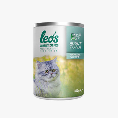 Leos Ton Balıklı Parça Etli Soslu Kedi Konservesi